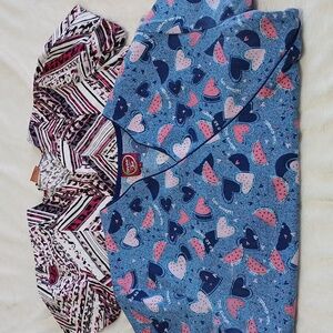 2 Sz Sm Womens Scrub Tops